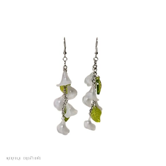 Merfolk Creations Jewelry - Lilly of the Valley Handmade Earrings